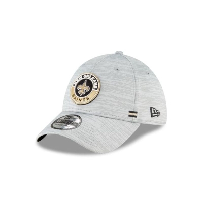 New Orleans Saints Gorra | New Era Official NFL Fall Sideline 39thirty Stretch Fit Cap Mexico - Grises
